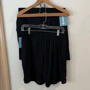 Soffe Men's Black Athletic Shorts set of 2